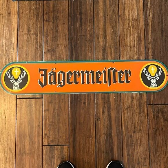 Jagermeister Logo Sign-  believe it came from a lamp 35” long 7” wide - Picture 1 of 8